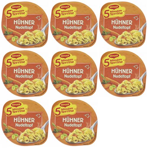 8 x Maggi 5min Terrine Huehner-Nudeltopf 41g Becher
