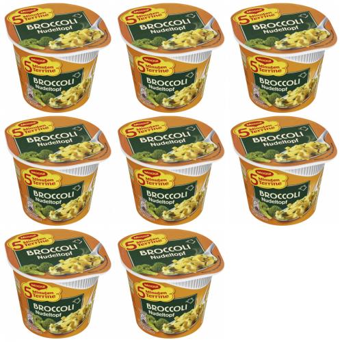 8 x Maggi 5min Terrine Broccoli Nudeltopf 50g Becher