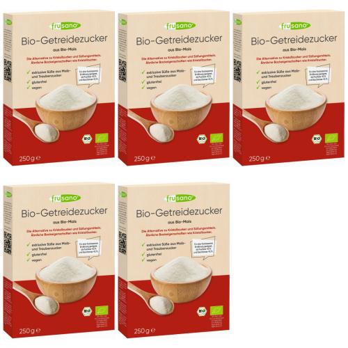 5 x Frusano Bio Getreidezucker 250g