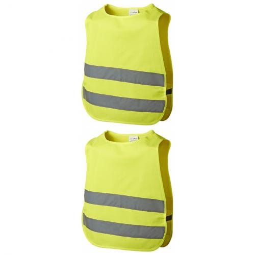 2 x Sicherheitsweste gelb für Kinder