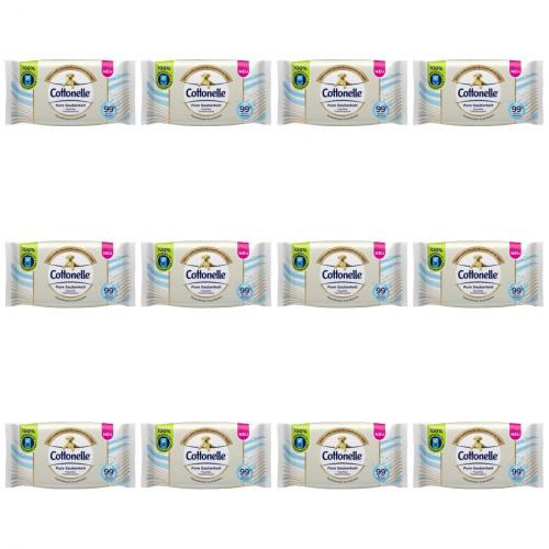 12 x Cottonelle Pure Sauberkeit 38er Beutel Nachfller