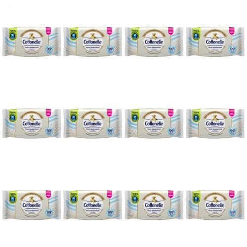 12 x Cottonelle Pure Sauberkeit 38er Beutel Nachfller