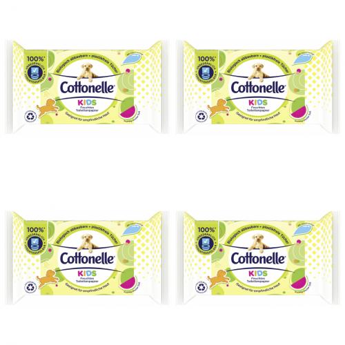 4 x Cottonelle feucht kids 42er Beutel Nachfller