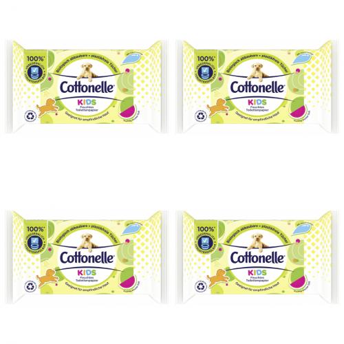 4 x Cottonelle feucht kids 42er Beutel Nachfller