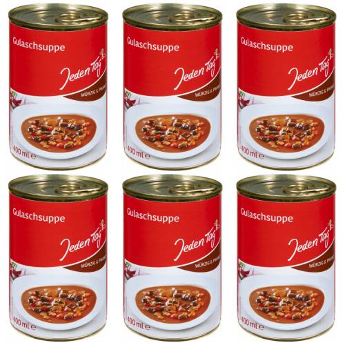 6 x JedenTag Gulaschsuppe 400ml Dose