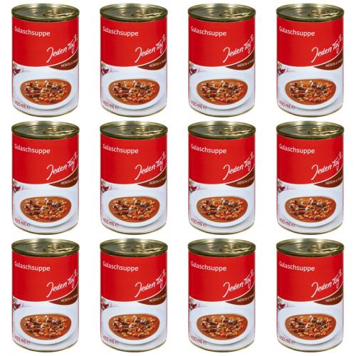 12 x JedenTag Gulaschsuppe 400ml Dose