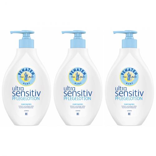 3 x Penaten Ultra Sensitive Pflegelotion spende, 400ml