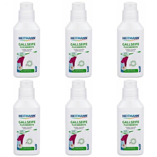 6 x Heitmann Gallseife Gel 250ml Flasche