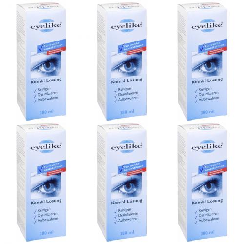 6 x Eyelike Kombilsung, 380ml Flasche