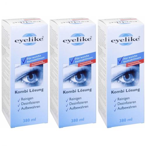 3 x Eyelike Kombilsung, 380ml Flasche