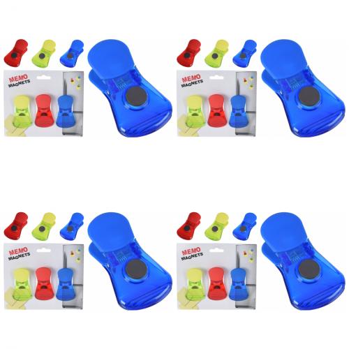 4 x Memomagnete 3er Set (1x rot, 1x blau, 1x grn)