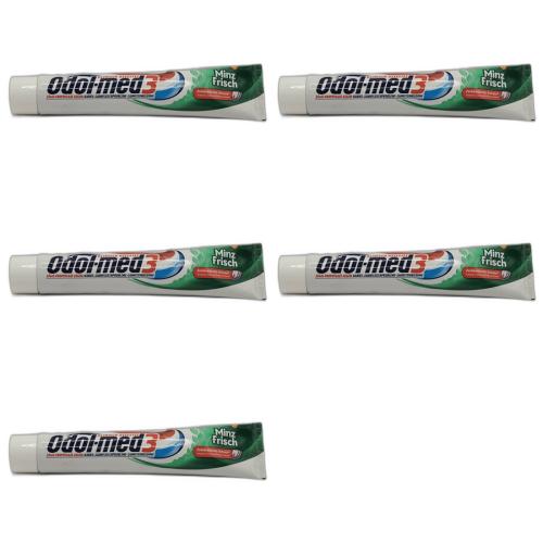 5 x Odol Med3 Zahncreme Minzfrisch 75ml Tube