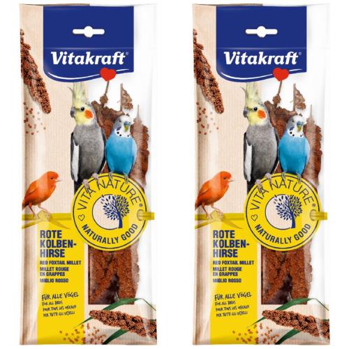 2 x Vitakraft rote Kolbenhirse Natur 80g