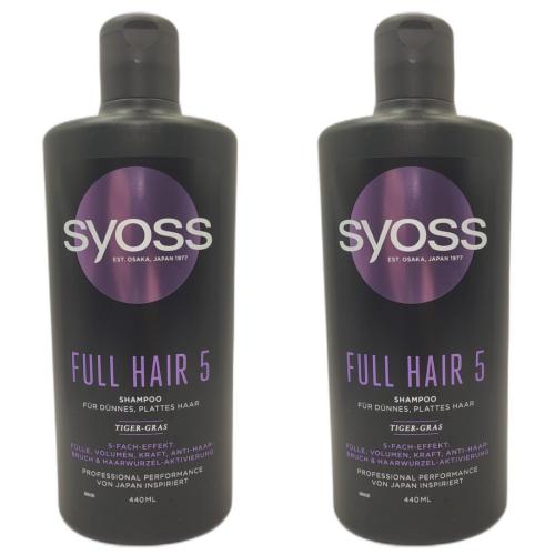 2 x Syoss Shampoo Full Hair 5 440ml Flasche