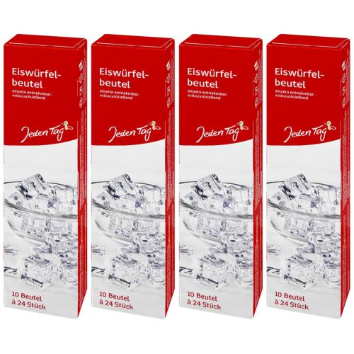 4 x JedenTag Eiswrfelbeutel 10 Beutel 24er