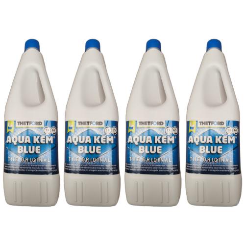 4 x Thetford Aqua Kem Blue Sanitrflssigkeit WC Zusatz 2 Liter