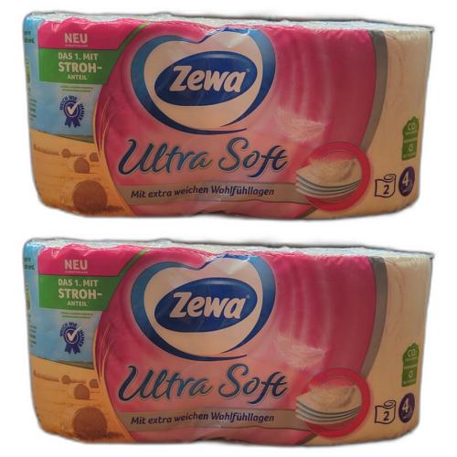 2 x Zewa Toilettenpapier Ultra Soft 4-lagig 2er Beutel