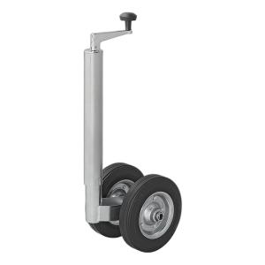 Doppelsttzrad 48 mm mit Vollgummireifen aus Naturkautschuk 200 x 50 mm
