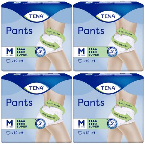 4 x tena pants super medium 12er