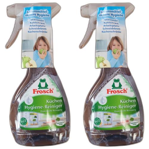 2 x Frosch Kchen Hygienereiniger Lebensmittelsichere Hygiene 300ml Sprhflasche
