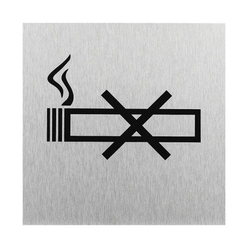 Aluminium Trschild " Bild Rauchen verboten " 120x120mm