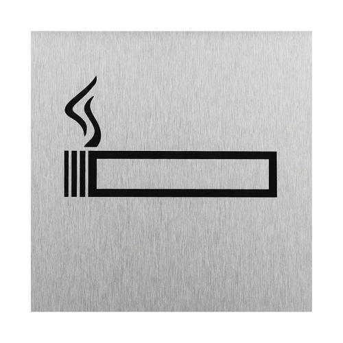Aluminium Trschild " Bild Rauchen erlaubt " 120x120mm