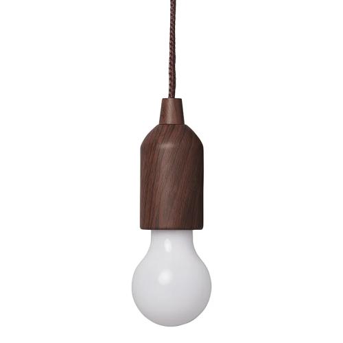 Retrolampe Holzmotiv mit Kordel 90cm