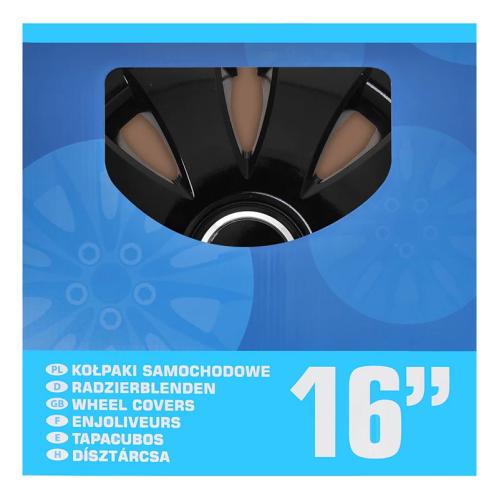 Radblenden-Set Aura schwarz 16 Zoll 4 Stck im Displaykarton