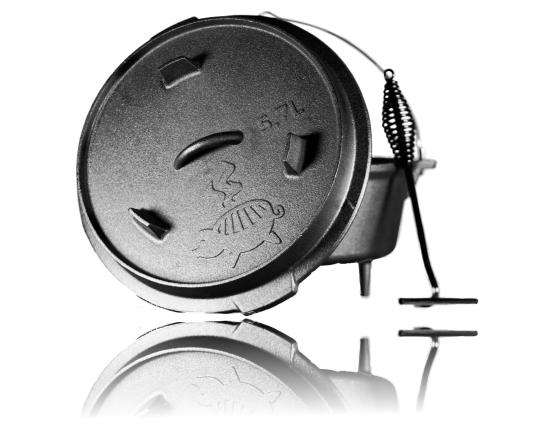 Grillschweine Dutch Oven 6QT mit Fe - kleine Produktionsfehler