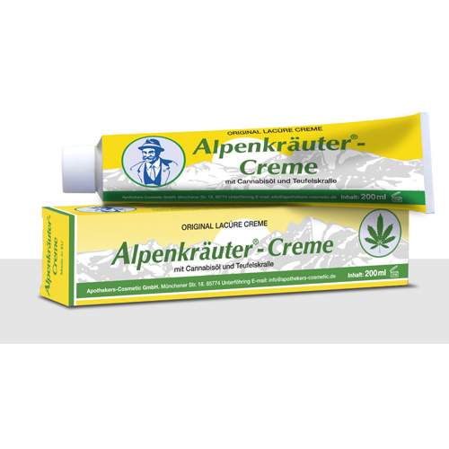 Alpenkräuter Creme 200ml - mit Cannabisöl und Teuf