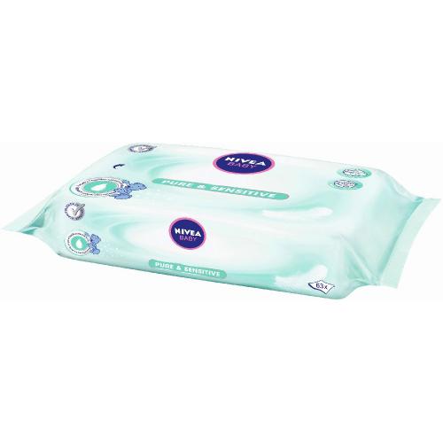 Nivea Baby Feuchttcher pure + sensitive 63er Beutel