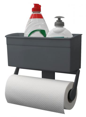 Box mit Papierrollenhalter dunkelgrau