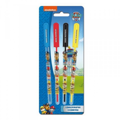 PAW Patrol Stifte Set 4 Farben (Blau/Rot/Schwarz/Gelb)