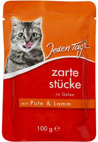 JedenTag Katzenfutter Lute und Lamm Gelee 100g