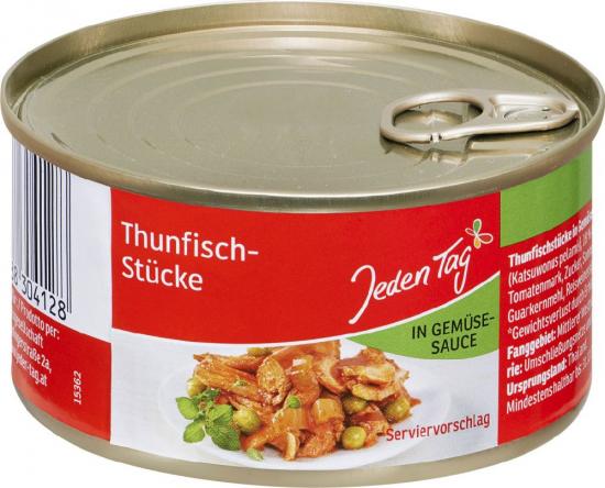 JedenTag Thunfisch in gemse 185g Dose