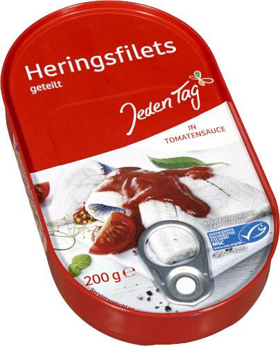 JedenTag Herings Filet in Tomatensauce 200g Dose