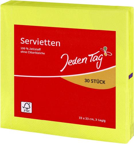 JedenTag Servietten Grn 3lagig 30 Stck