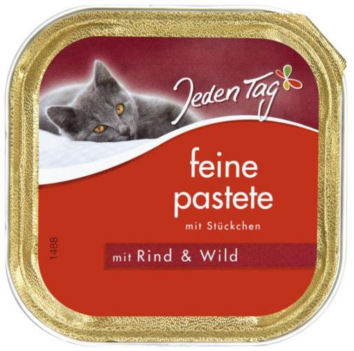 JedenTag Katzenfutter Rind und Wild 100g Schlchen