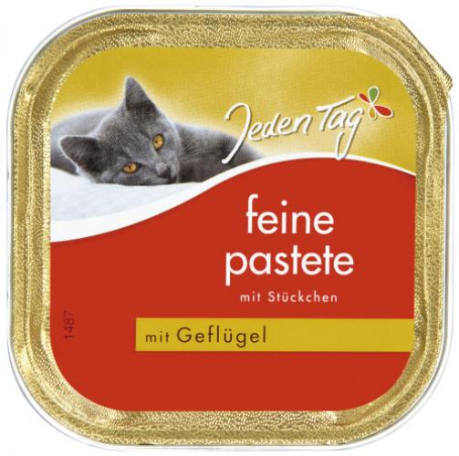 JedenTag Katzenfutter Pastete Geflgel 100g Schlchen