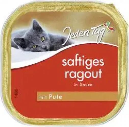 JedenTag Katzenfutter Ragout Pute 100g Schlchen