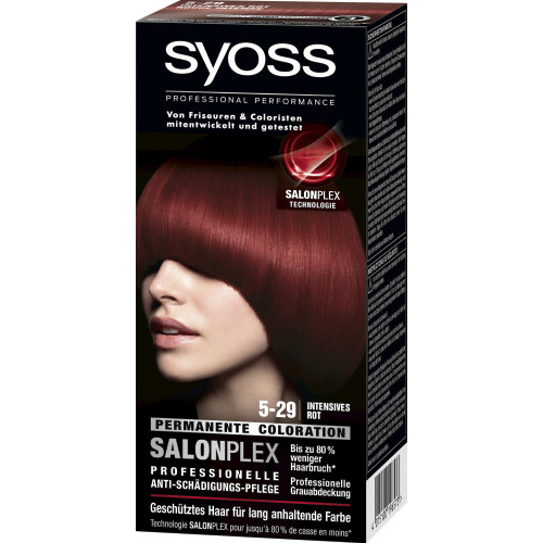 Syoss Haarfarbe Permanente Coloration Stufe 3 5_29 Intensives Rot 115ml