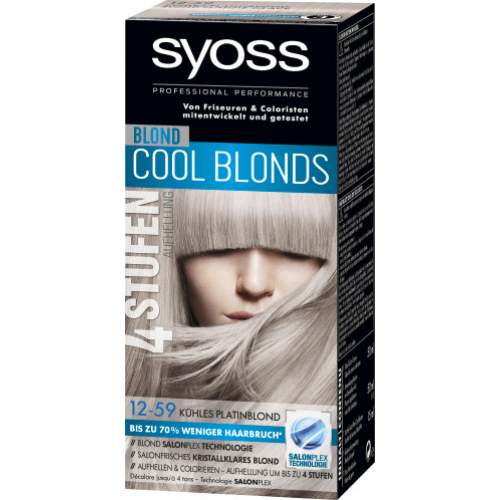 Syoss Blond Haarfarbe Coloration Kühles Platinblond 12-59 115ml