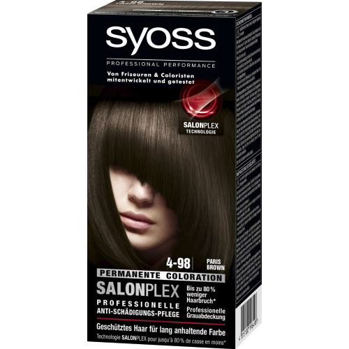 Syoss Haarfarbe Permanente Coloration Paris Brown 4-98 115ml