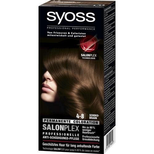 Syoss Haarfarbe Permanente Coloration Schokobraun 4-8 115ml