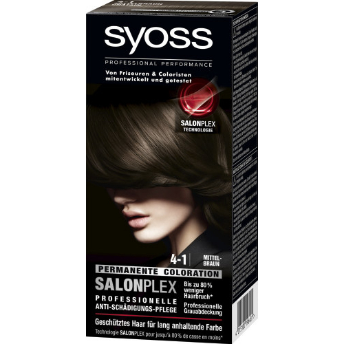 Syoss Haarfarbe Coloration Mittelbraun 4-1 115ml