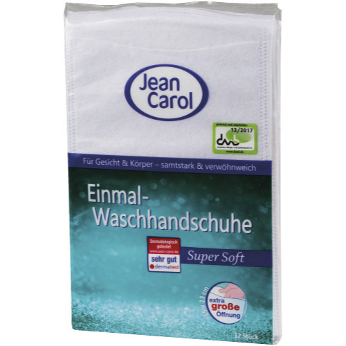Jean Carol Einmalhandschuhe Waschhandschuh 12 Stck