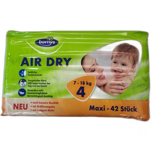 Bornys Windeln Air Dry Maxi Gre 4 Babywindeln 42 Stck