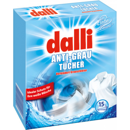 Dalli Anti-Grau Tcher 15er verhindert Grauschleier Schutz fr weie Wsche