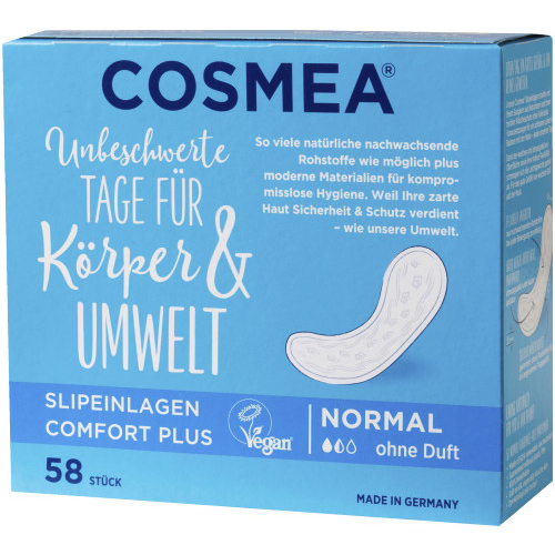 Cosmea Slipeinlagen Normal ohne Duft Damenbinden Comfort Plus 58 Stck