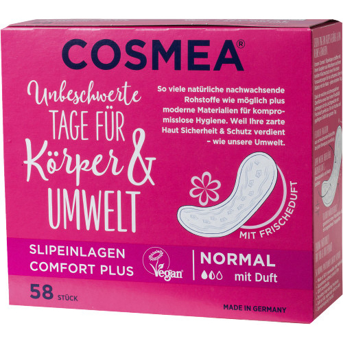 Cosmea Comfort Plus Slipeinlagen Normal mit Frischeduft Damenbinden 58 Stück